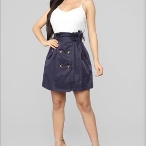 Mini Dress - White/Navy